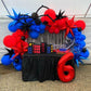Red Blue Black Balloon, 12 Inch Matte Red Black And Royal Blue Latex Balloon With Confetti Balloons For Spider Theme Birthday Pa