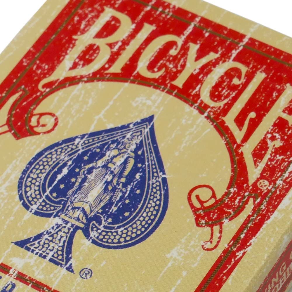 Magic Makers Faded Rider Back Red Bicycle Deck - Limited Edition