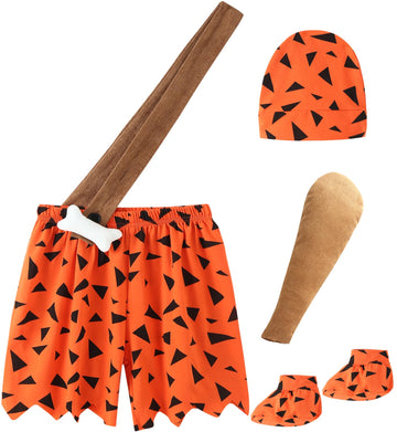 Family Halloween Costumes With Baby 2024 Flintstones Bambam Toddler Mommy And Me Newborn Boy Kids Outfit,6-12 Months Orange