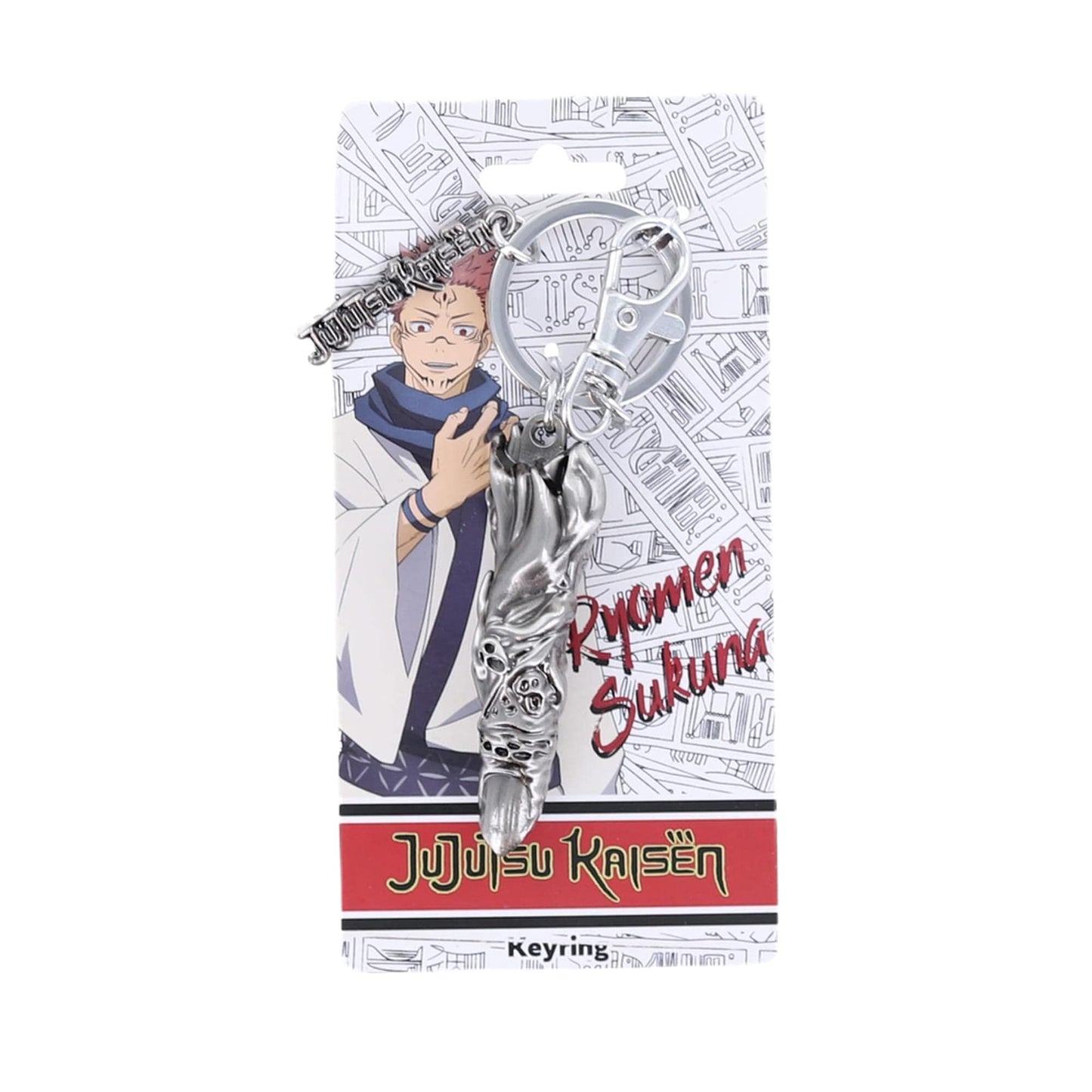 Jujutsu Kaisen Sukuna Finger Pewter Keyring