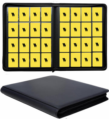 16 Pocket Card Binder  1000+ enhanced Zip Trading Card Binder  Double Sided Pocket Card Binder Album  Ringless Card Folder for MTG  TCG  Sports Card (Black  16Pockets)