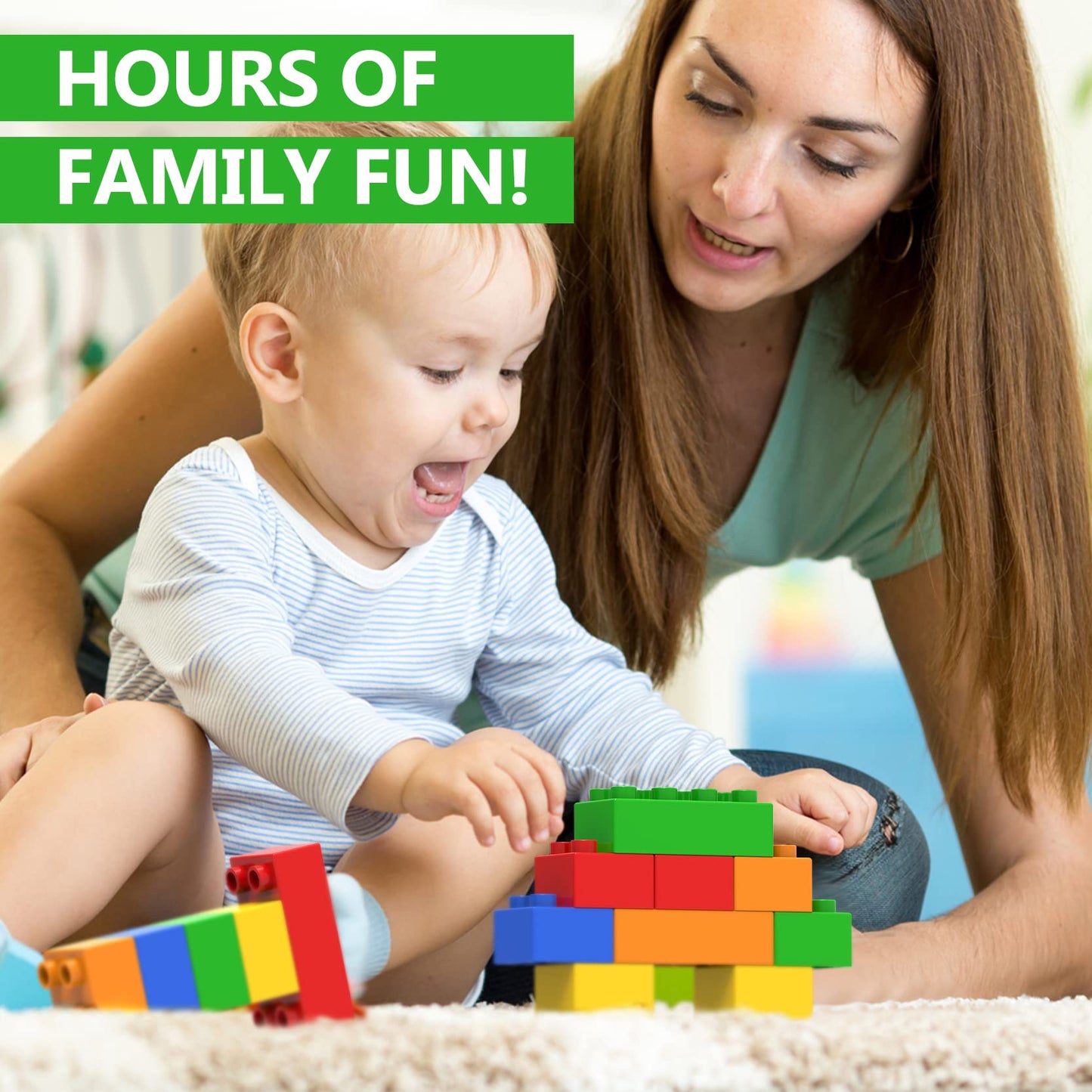Wyswyg Large Classic Brick Set, 150 Pieces Bricks In 5 Colors, Compatible With Duplo And Top Brands Building Block - Ideal For C