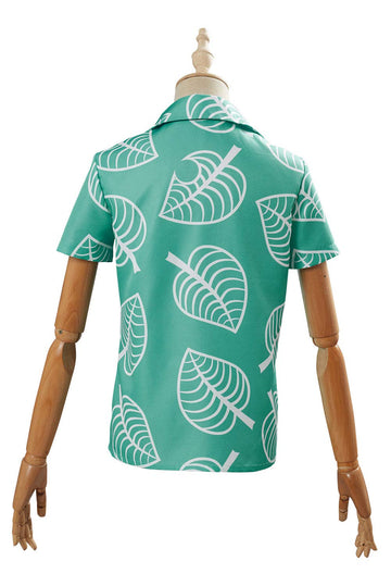 Unisex Animal Nook Tom Timmy Shirt Cosplay Costume Short Sleeve Button Up Tops,Mens,Large