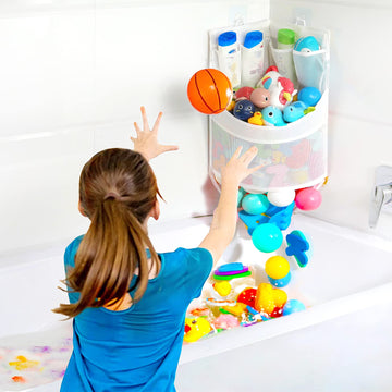 Ligereza Baby Bathtub Toy Storage - 17' X 13' Bathtub Toy Holder Mesh Bathtub Toy Holder Let Baby Bathtub Toys To Dry Faster, Bathtub Toy Organizer For 1-3 Year Old Toddler Bathtub Toys