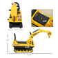 Homcom No Power Ride On Excavator Toy Tractors Digger Movable Scooter Walker Pretend Play Toddler Construction Truck Basket Storage For Boys Girls 18-48 Months Yellow Black