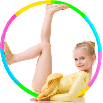 Sierliky Fitness Exercise Hoops For Kids, Detachable Adjustable Weight Size Colorful Exercise Hoops For Toy Gifts, Gymnastics, Playing Lose Weight, Suitable As Boys And Girls