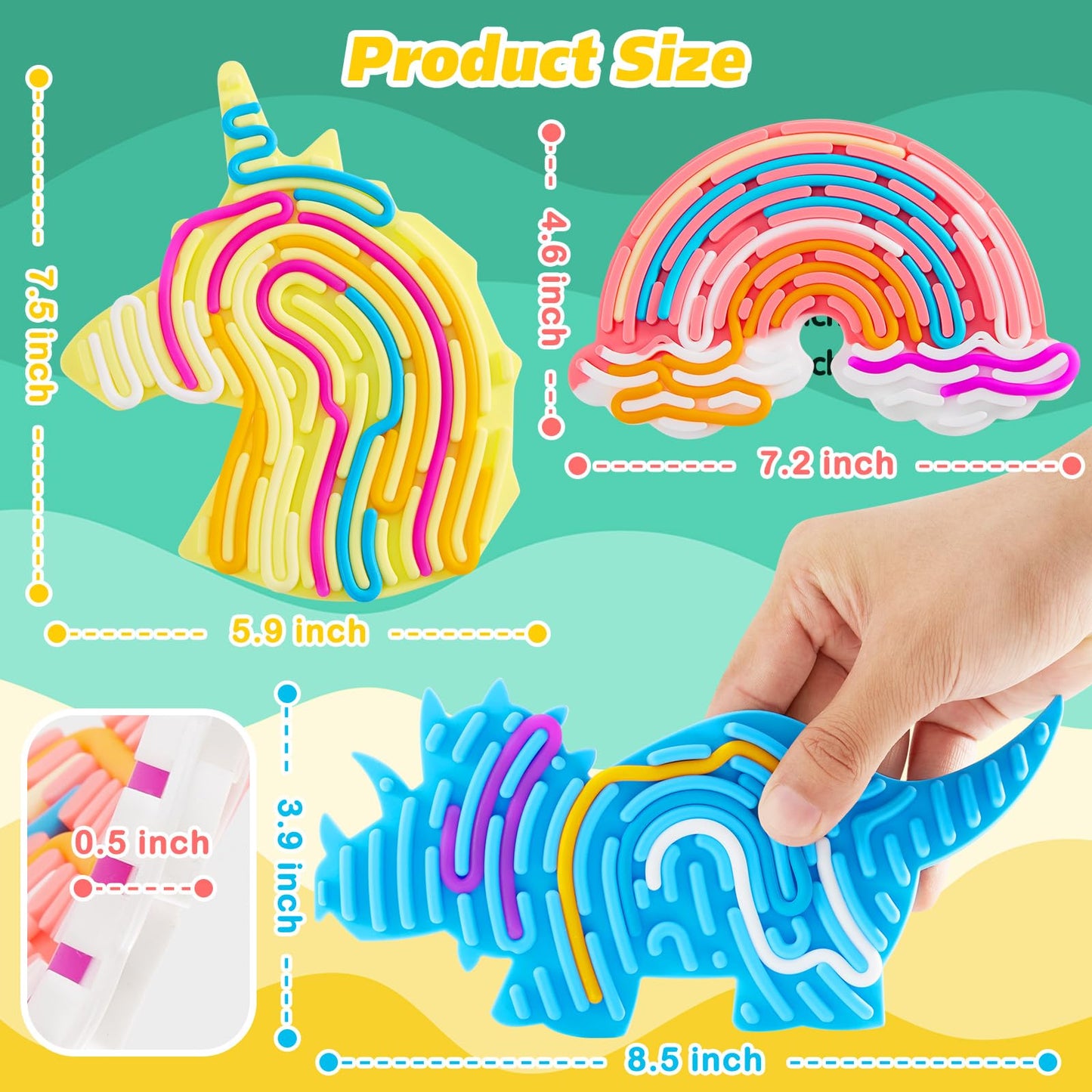 3Pcs Sensory Activity Board, Fidget Sensory Toys For Kids Adults, Duble Sided Design Kids Busy Board For Fine Motor Skill, Calm Down Fidget Toy For Stress Relief, Calming, Focus, Adhd And Autism