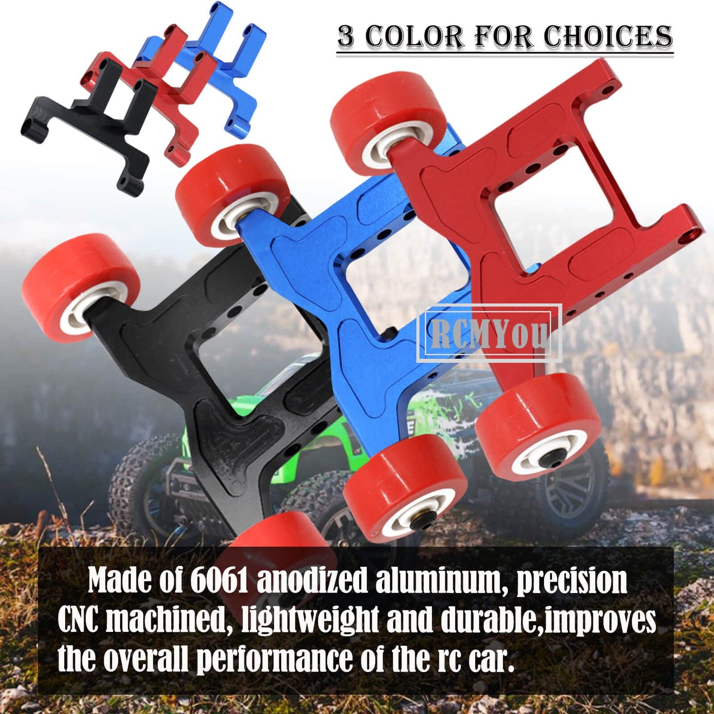 Rc Wheelie Bar Upgrades Part For 1/10 Arrma Granite & Big Rock 4X4 3S Blx Mega550,Kraton & Outcast 4X4 4S Blx,1/8 Typhon 4X4 3S