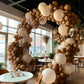 130Pcs Brown Balloons Different Sizes 18'' 12'' 10'' 5'' Balloon Garland Arch Kit Perfect For Birthday Party, Graduation, Baby S