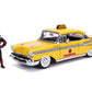 Jada Toys Hollywood Rides Diecast 1:24 Yellow Taxi With Deadpool Action Figure Truck For Kids Age 14 Years And Above