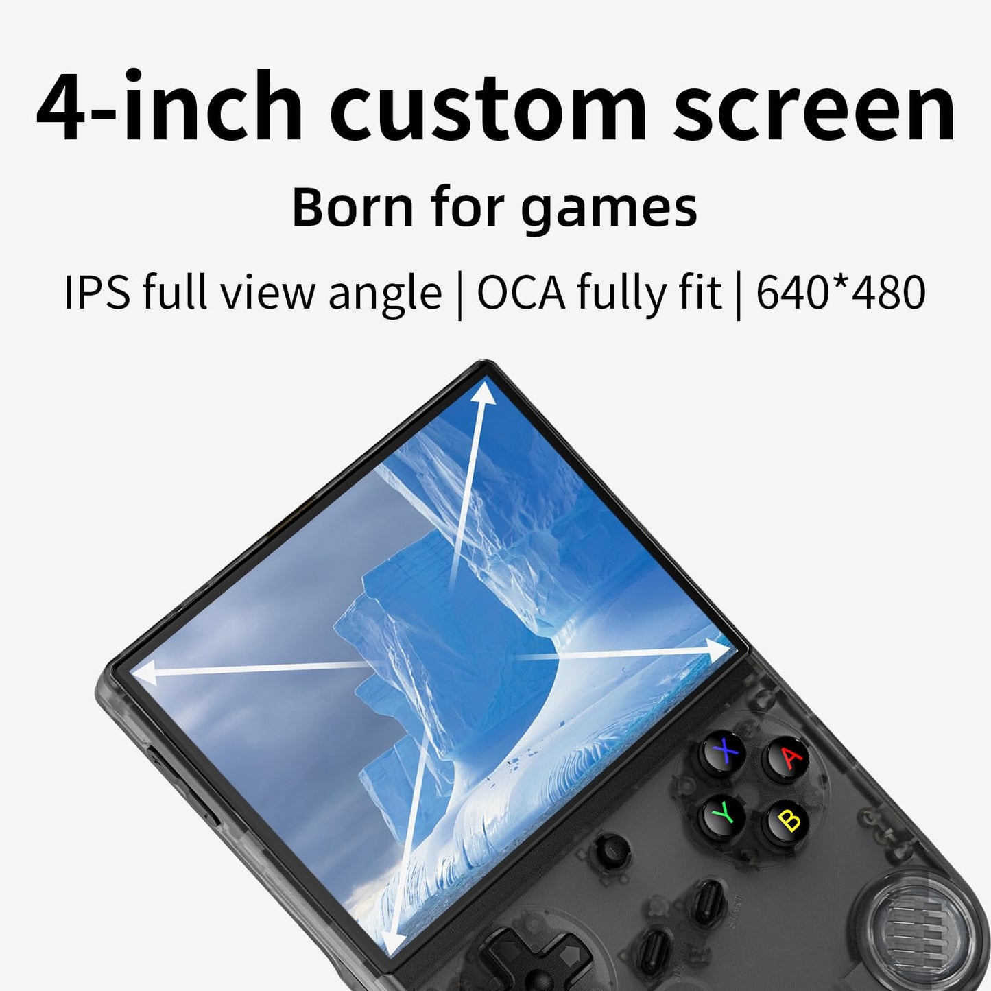 Rg40Xx V Handheld Game Console,4.0 Inch Ips Screen With 16 Colors Rgb Colorful Light Control Joystick,Linux System Games Console
