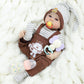 Kdudgso Realistic Reborn Baby Dolls 20'' Sweet Smile Lifelike Newborn Baby Doll Full Vinyl Body Poseable Real Life Like Toddler