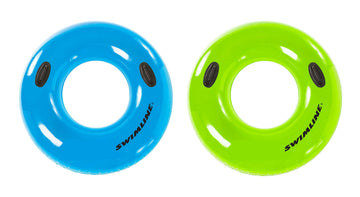 Swimline 42'' Suntanner Inflatable Pool Ring | Classic 1 Pack Floating Tube For Summer Relaxation | Color May Vary
