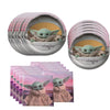 40pcs Baby Yeda Party Supplies include 20 plates, 20 napkins for the Yoda birthday party decoration