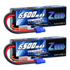 Zeee 2S Lipo Battery 6500mAh 120C 7.4V Hard Case Battery with EC3 Connector for RC Vehicles RC Car Truck Truggy 1/10 Scale Racin