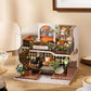 Cutebee Dollhouse Miniature With Furniture, Diy Wooden Dollhouse Kit Plus Dust Proof, Creative Room Idea(Forest Tea Shop)