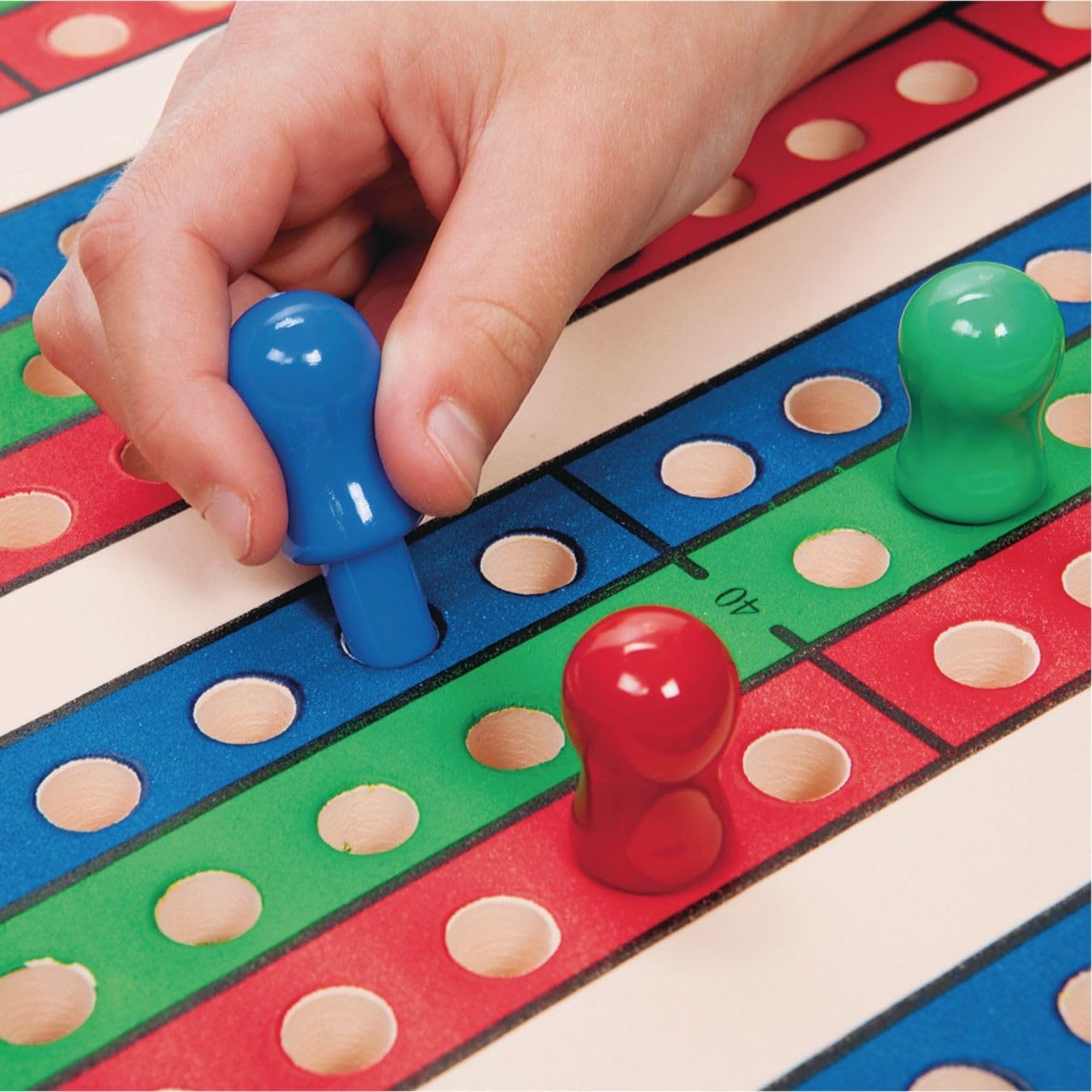 S&S Worldwide Jumbo 34' Long Foam Cribbage Board. 2-Piece Board Locks Together To Form A Huge 34' X 14-1/5' X 1' Thick 3 Track Board. Includes 12 Easy To Grasp Pegs. Perfect For Seniors.