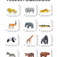 Recur Wild Animal Toys For Toddlers - Zoo Plastic Animal Toys For Kids Jungle Safari Animal Figurines, 100% Hand-Painted, Small Tabletop Figures - 12 Pcs