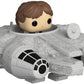 Funko Pop! Bitty Ride: Star Wars - Han Solo With Millenium Falcon