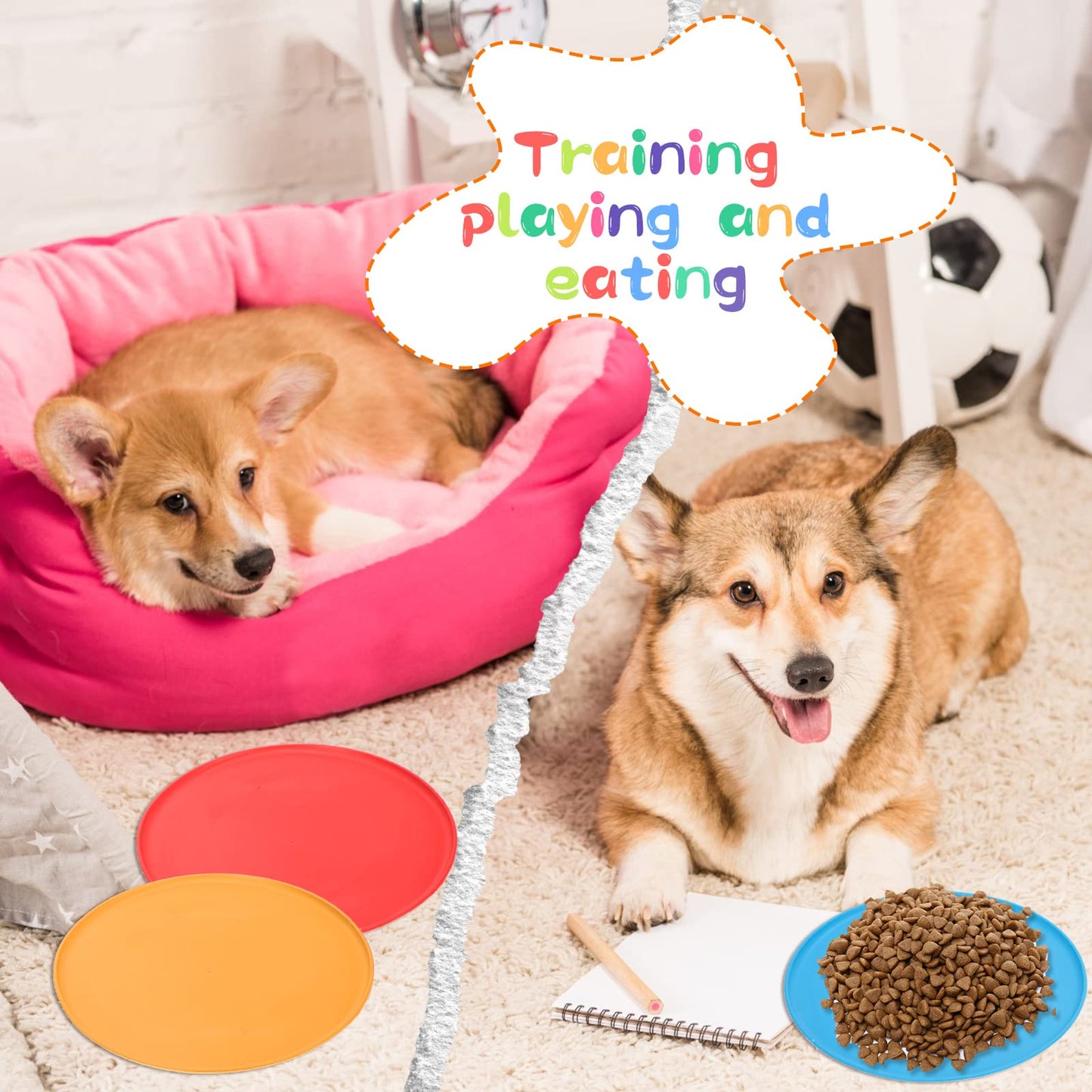 Vinsot 56 Pcs Flying Discs Bulk Flying Discs For Kids Soft Rubber Flyer Disk Outdoor For Children Adults Dogs For Sports Party F