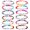 Bonuci 12 Pcs Kids Motivational Friendship Bracelets Letter Beads Bracelets for Girls Toddler Bracelets Gifts Bulk for Girls Kid