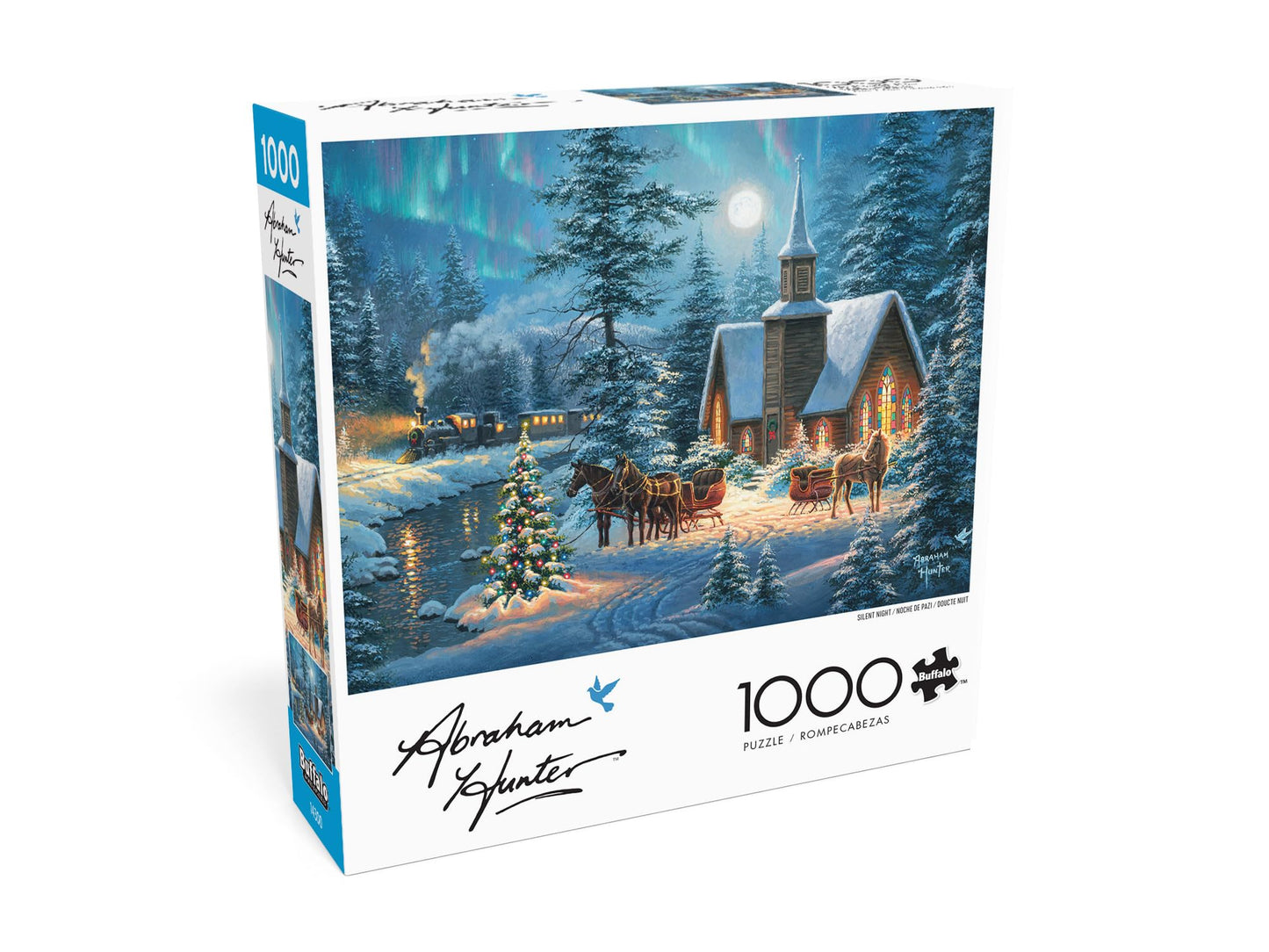 Buffalo Games - Abraham Hunter - Silent Night - 1000 Piece Christmas Jigsaw Puzzle - Festive Holiday Puzzle for Adults - Precisi