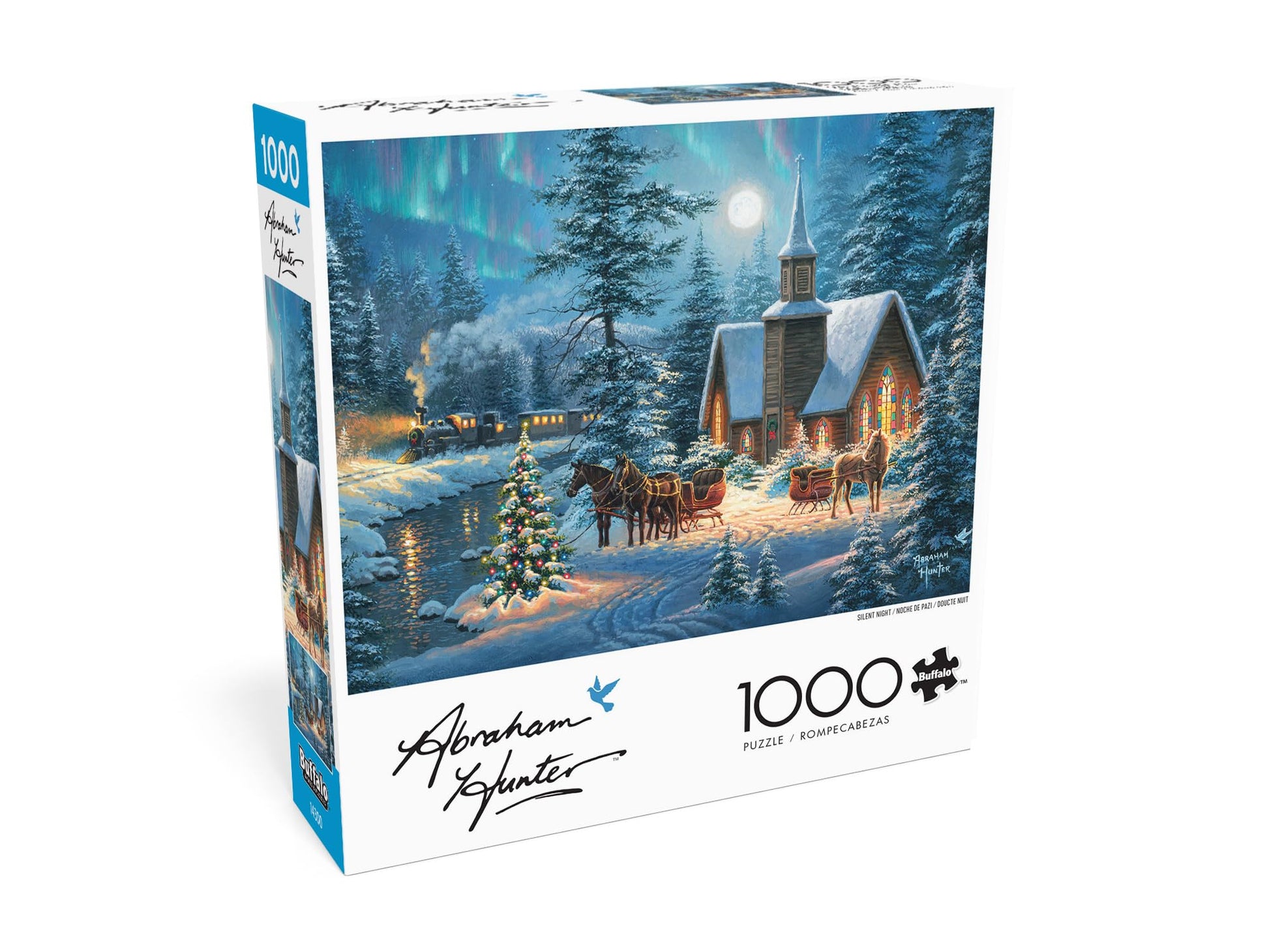 Buffalo Games - Abraham Hunter - Silent Night - 1000 Piece Christmas Jigsaw Puzzle - Festive Holiday Puzzle for Adults - Precisi