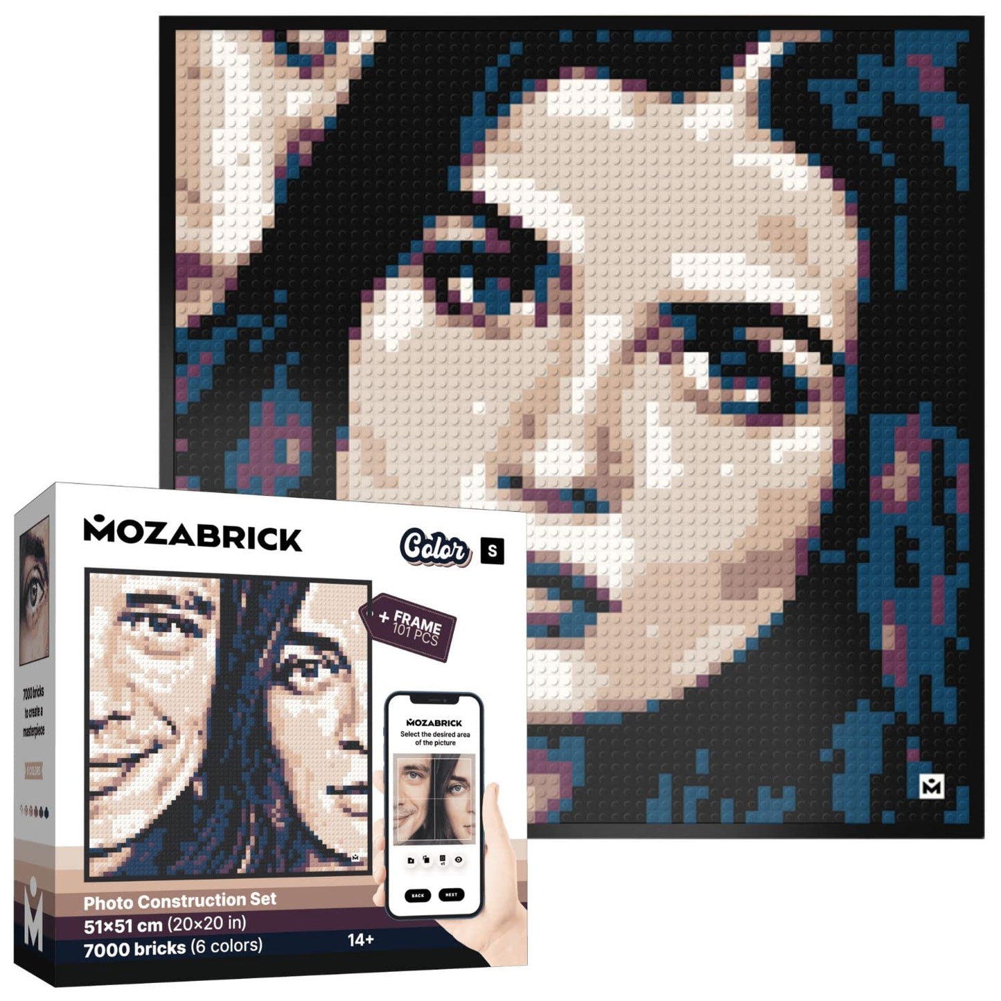 Mozabrick Photo Construction Set Model Color S (20 Inch X 20 Inch) - Transform Any Picture Into A Mosaic Wall Art Using Our Cons