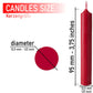 BRUBAKER Tree Candles - Pack of 20 - Dark Red - 3 x  Inches (9.5 x 1.27cm) - Made in Europe - Pyramids, Carousels & Chimes