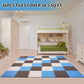 Balancefrom 36 Piece Kids Puzzle Play Mat, Foam Floor Tiles, Blue/Brown/Beige