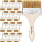 Bates- Chip Brushes, 4 Inch, 24 Pack, 4 Inch Paint Brushes with Ergonomic Wooden Handle, Natural Bristle