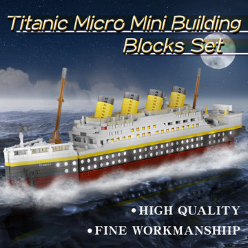 Micro Mini Blocks Titanic Model Building Set 2383PCS, No Compatible with Lego Titanic, 3D Titanic Model Building Set Blocks, Min