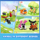 Hogokids Party Favors For Kids, 20 Pack Animals Building Block Toy, Easter Gifts Goodie Bags Stocking Stuffer Classroom Prizes Building Set, Christmas Birthday Gift For Boys Girls Ages 6-12+