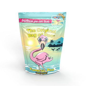 The Original Bag of Poo, Novelty Cotton Candy Gag Gift (Strawberry Flamingo)