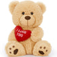 Maogolan Small Teddy Bear With Red Heart, 12' I Love You Valentines Teddy Bear Stuffed Animal,Velvet Red Heart Bear Gift For Kids,Girlfriend,Wife