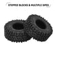 INJORA 1.0 Tires - 57 * 22mm S5 Super Soft Sticky Crawler Tires for TRX4M Axial AX24 SCX24 FCX24 Enduro24 Upgrade,T1016