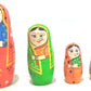 Crafts India Handcrafted Channapatna Wooden Hand Painted Indian Lady Stacking Toy 5 Pcs  Multi Color  14 Cms