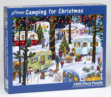Vermont Christmas Company 1000 Piece Camping for Christmas Jigsaw Puzzle - Cardboard