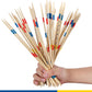 Offelec Bamboo Pick Up Sticks Game With 1 Cloth Bag, 41Pcs 12 Inch Long, Fun Family Board Game For Adults And Kids