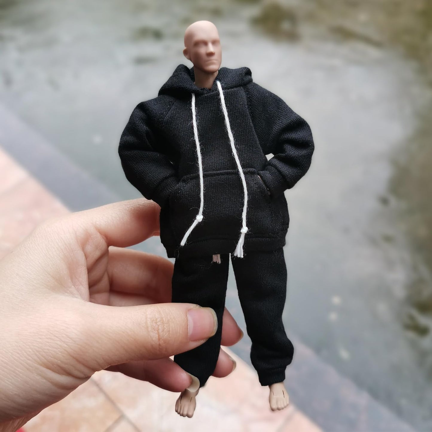 1/12 Scale Figure Male Clothes Men Hoodie Pants Trousers Clothing For 6Inch Male Action Figure Body Doll (A)