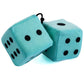 50s Party Decorations - Hanging Fuzzy Dice for 50s Parties 12 Plush Accessories by Tigerdoe