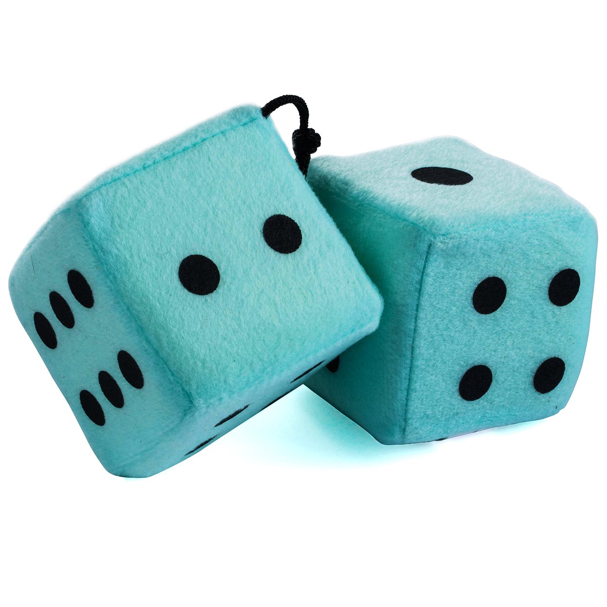 50s Party Decorations - Hanging Fuzzy Dice for 50s Parties 12 Plush Accessories by Tigerdoe