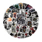 62Pcs Horror Grim Reaper Stickers Pack, Skeleton Death Waterproof Vinyal Decals For Water Bottle, Laptop, Phone, Scrabook, Journ