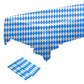 Iceyyyy 3 Pieces Oktoberfest Tablecover - 54 x 108 Oktoberfest Bavarian Flag Check Table Cloth Blue Diamonds Bavarian Tablecover