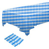 Iceyyyy 3 Pieces Oktoberfest Tablecover - 54 x 108 Oktoberfest Bavarian Flag Check Table Cloth Blue Diamonds Bavarian Tablecover