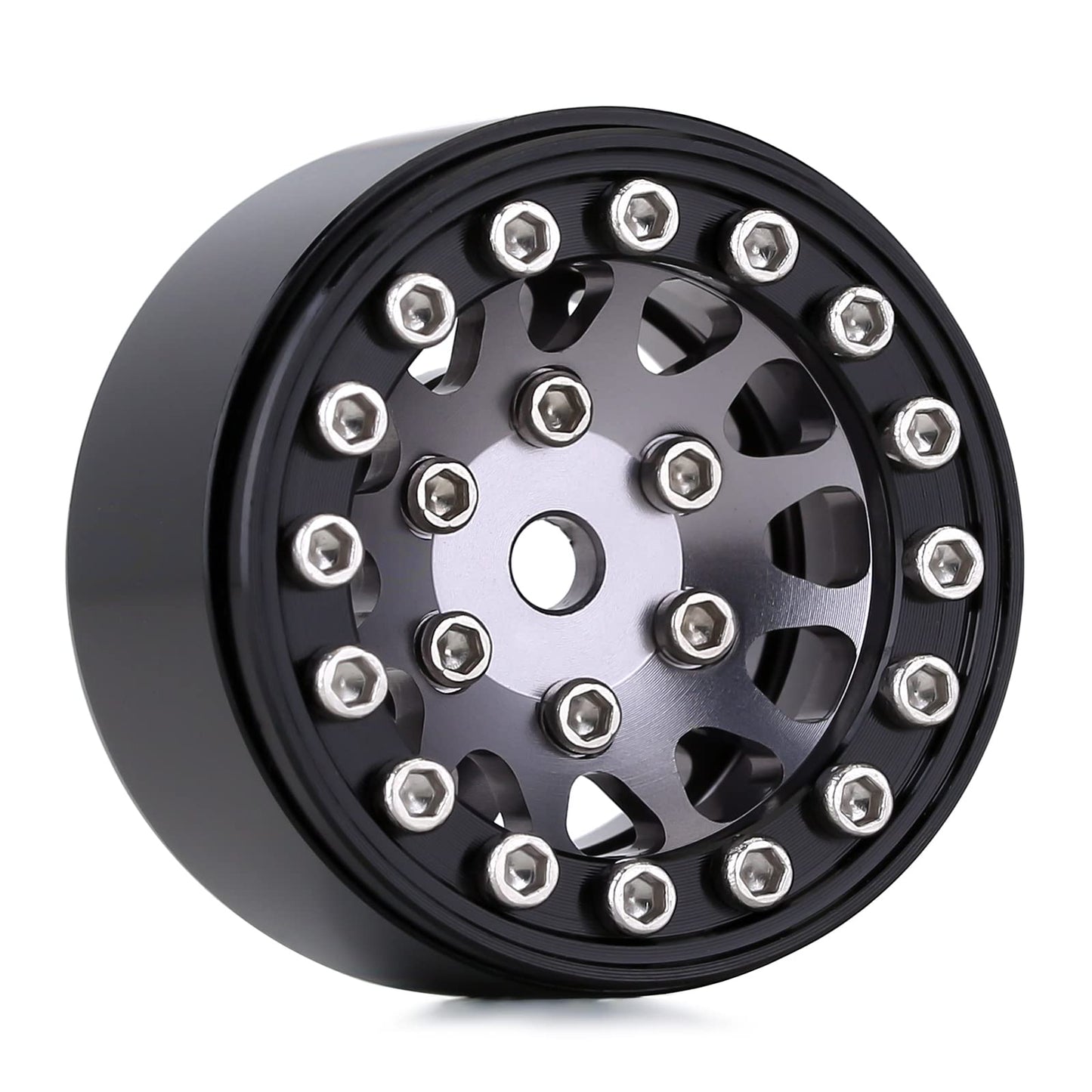 Injora 1.0 Wheel Rims Rc Metal Beadlock Wheels Rims For All 1/24 Scale Axial Scx24 Deadbolt Rc Crawler Car Upgrades Accessories(