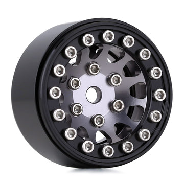 Injora 1.0 Wheel Rims Rc Metal Beadlock Wheels Rims For All 1/24 Scale Axial Scx24 Deadbolt Rc Crawler Car Upgrades Accessories(