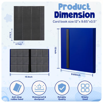 Card Binder  9 Pocket Trading Card Album Folder 20 Pages  360 Card Capacity Sports Card Binder  enhanced Card Binders Compatible with MTG  TCG  Baseball Cards (Cobalt)