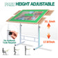 Fanwer Puzzle Table with Drawers, 1500 Piece Jigsaw Puzzle Table, Adjustable Height & Angle, 35x26in, Green Surface, Model TTCSC-zhuhe