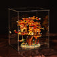 Hjplpxh Cherry Blossom Bonsai Tree House Building Blocks Set With Acrylic Display Box, Plants Flowers Treehouse Architecture Mic
